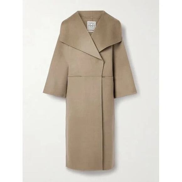 Toteme Wool And Cashmere-blend Coat Mushroom - XXS